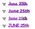 Custom-Fetti Date - JUNE 25th Purple