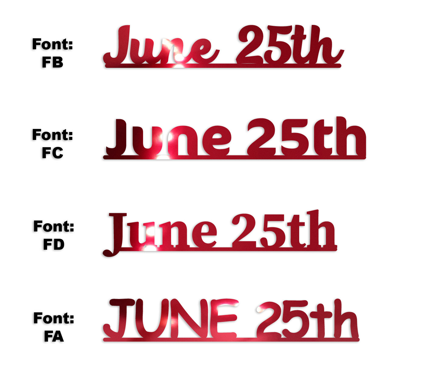 Custom-Fetti Date - JUNE 25th Red