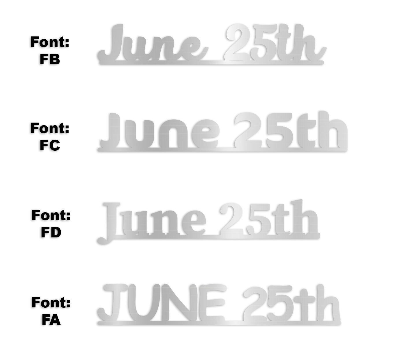 Custom-Fetti Date - JUNE 25th Silver