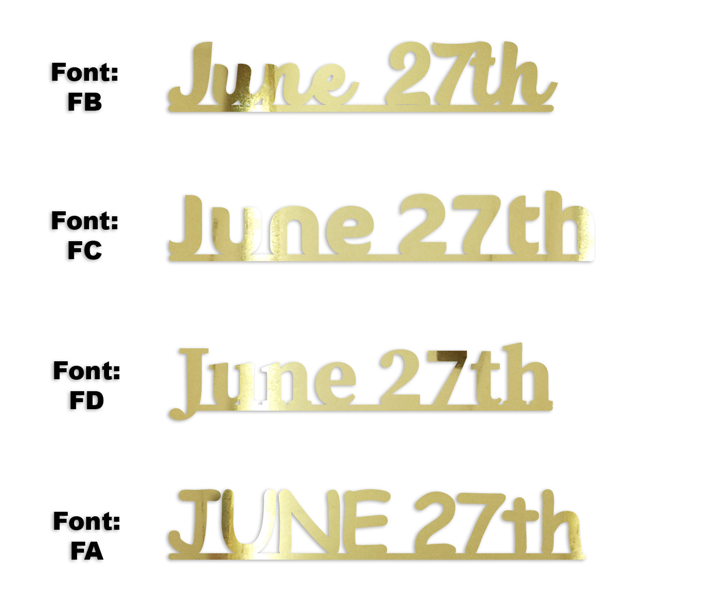 Custom-Fetti Date - JUNE 27th Gold