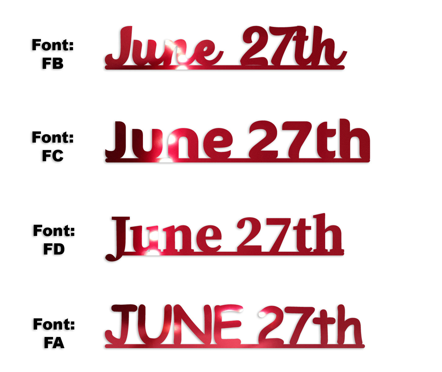 Custom-Fetti Date - JUNE 27th Red