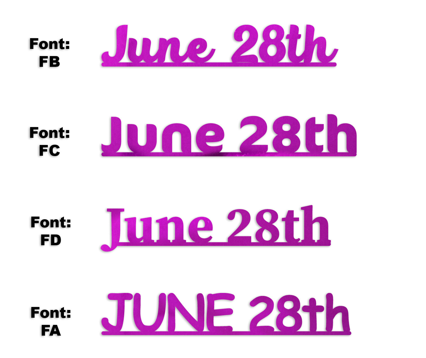 Custom-Fetti Date - JUNE 28th Fuchsia