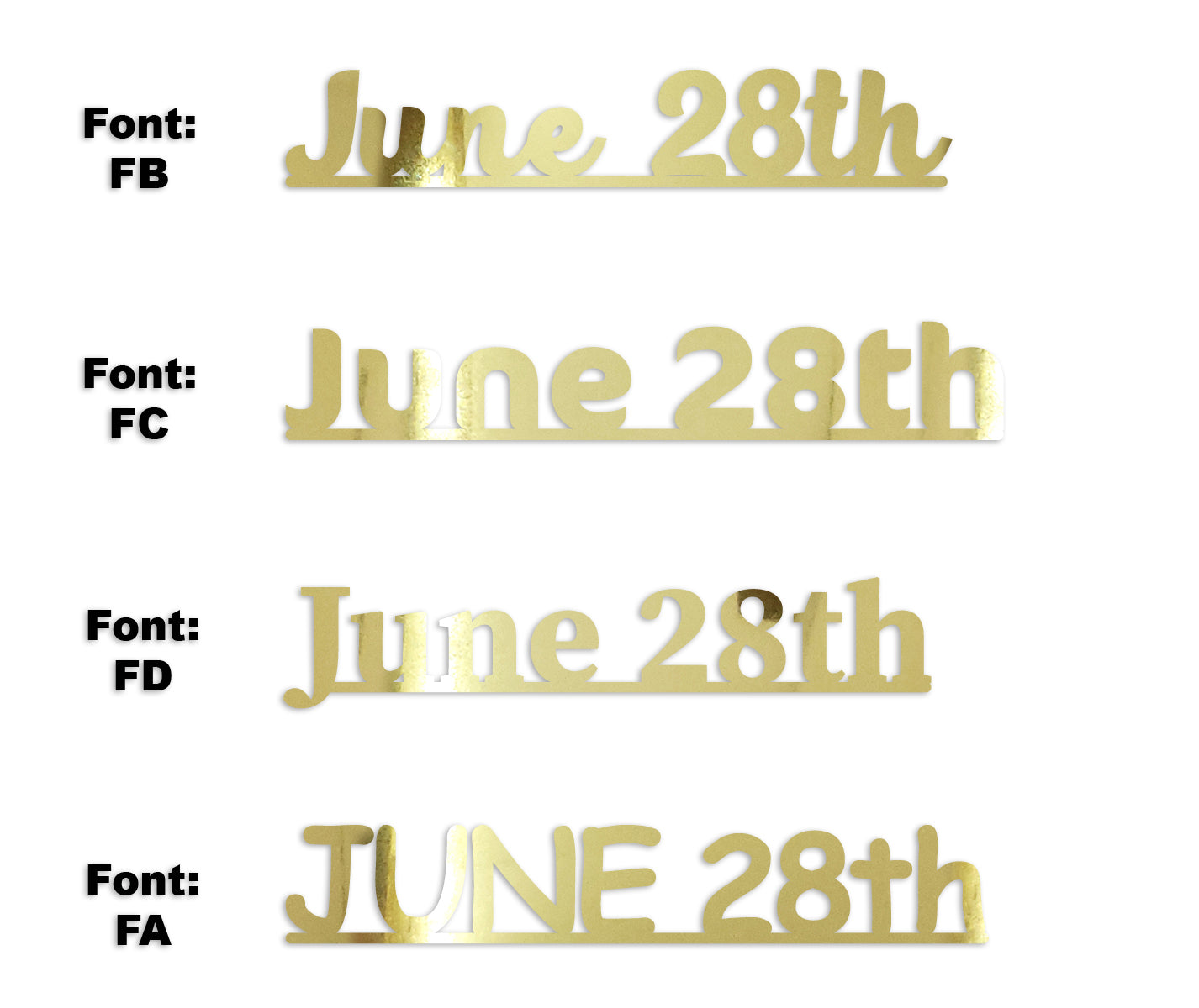 Custom-Fetti Date - JUNE 28th Gold