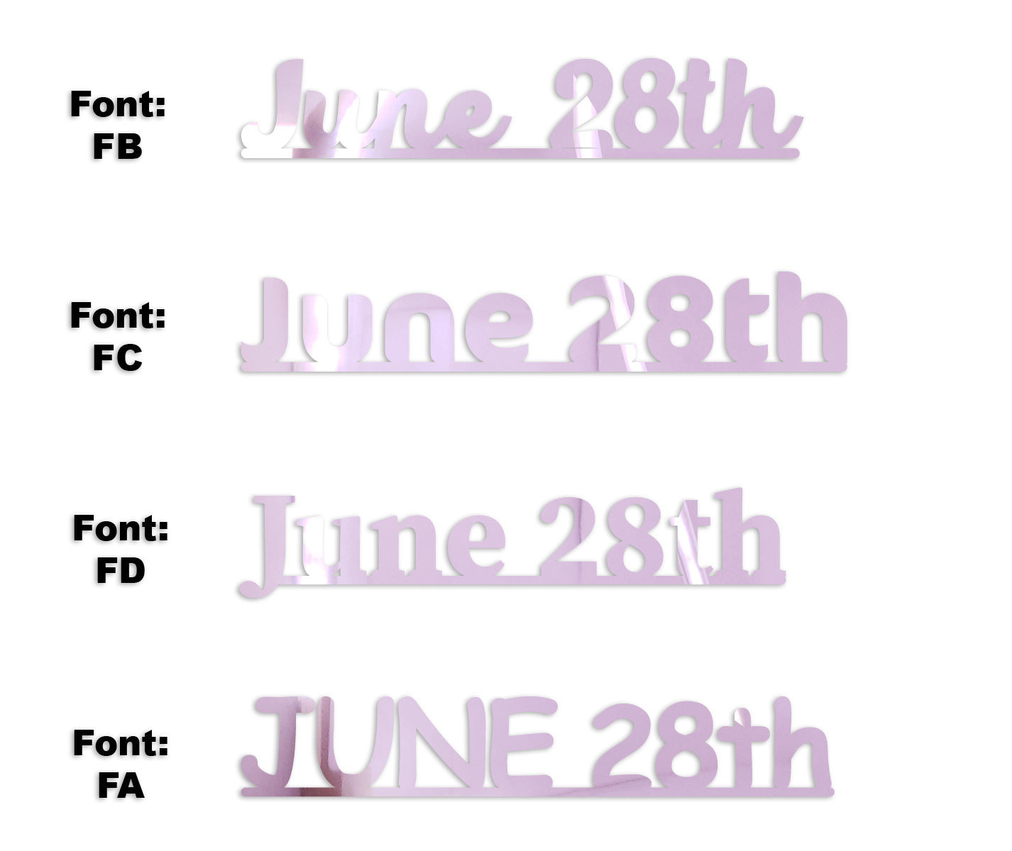 Custom-Fetti Date - JUNE 28th Pink