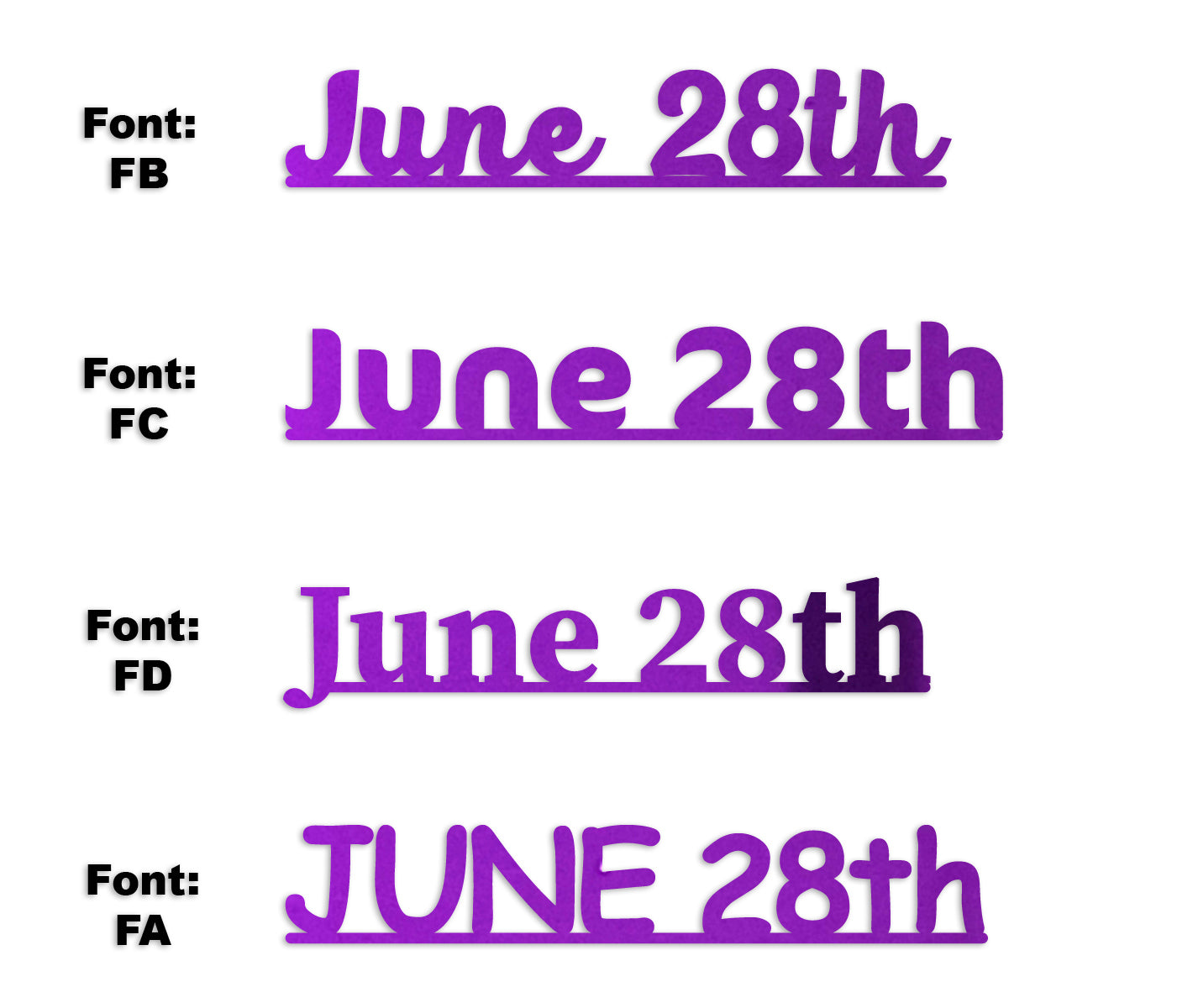 Custom-Fetti Date - JUNE 28th Purple