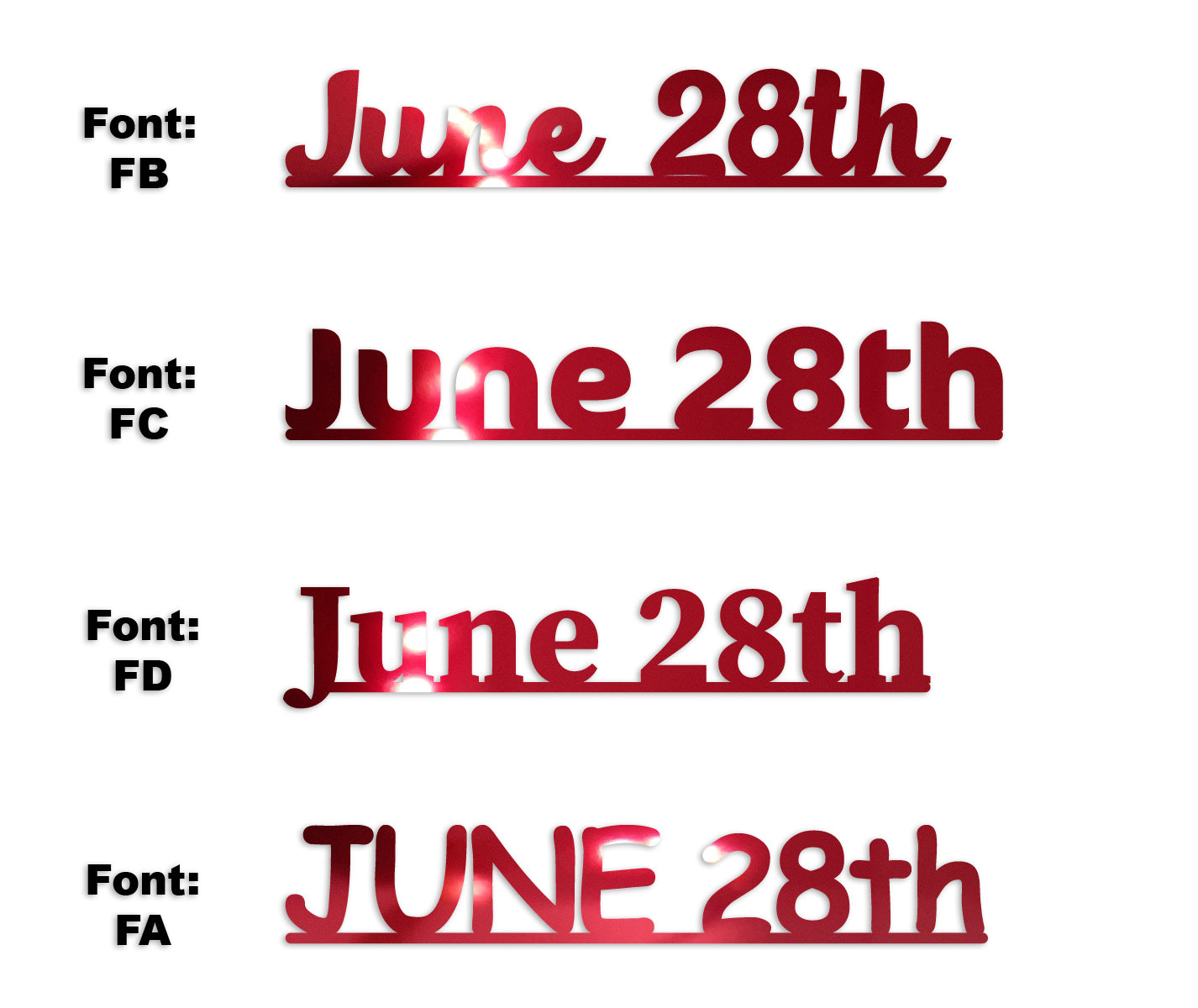 Custom-Fetti Date - JUNE 28th Red