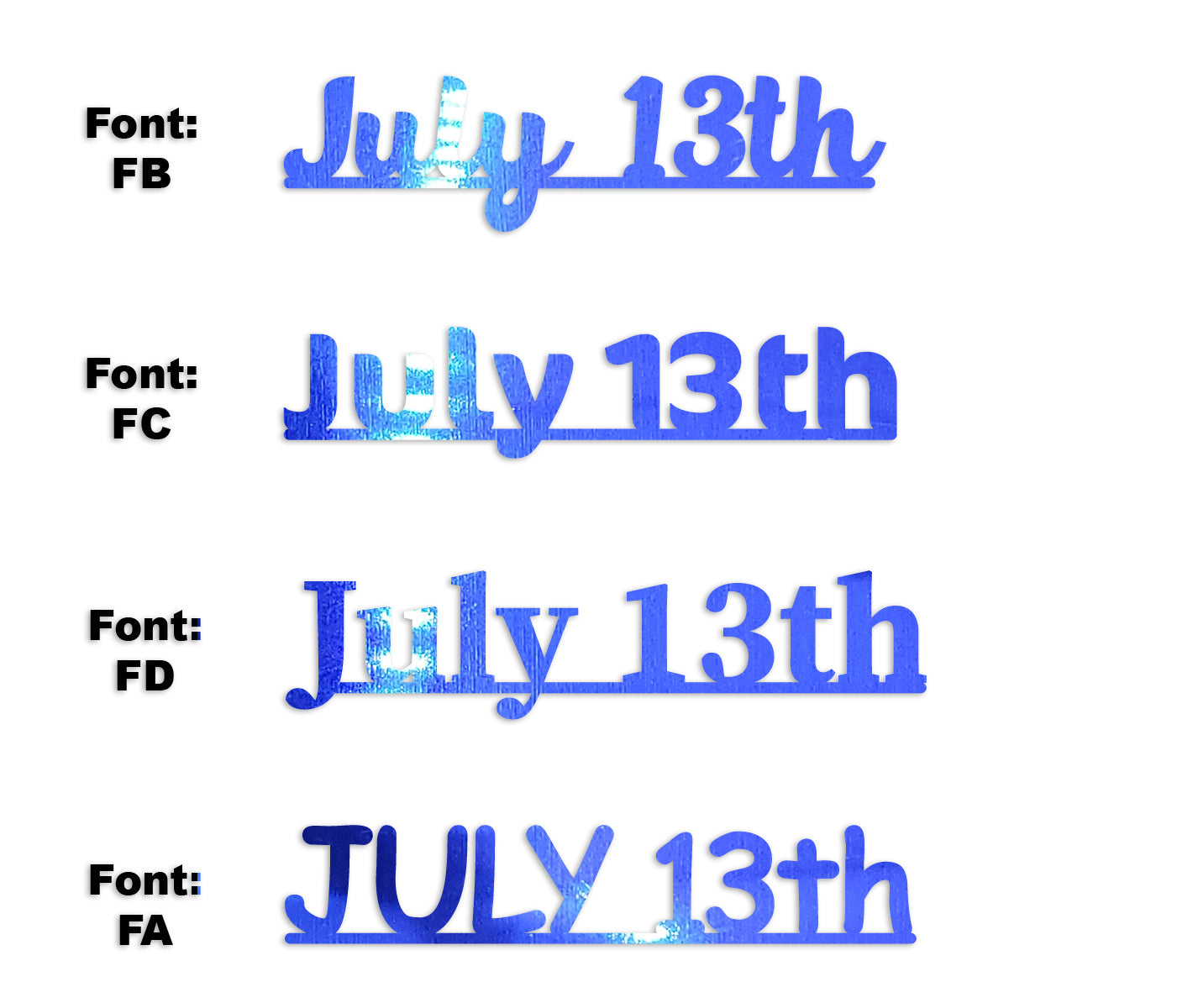 Custom-Fetti Date - JULY 13th Blue Royal