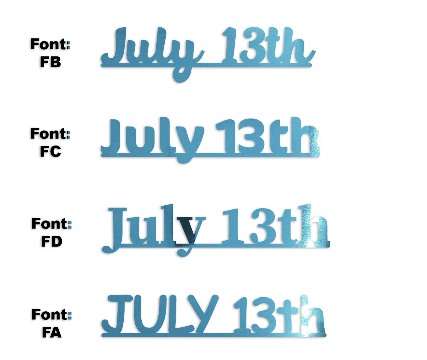 Custom-Fetti Date - JULY 13th Blue Sky