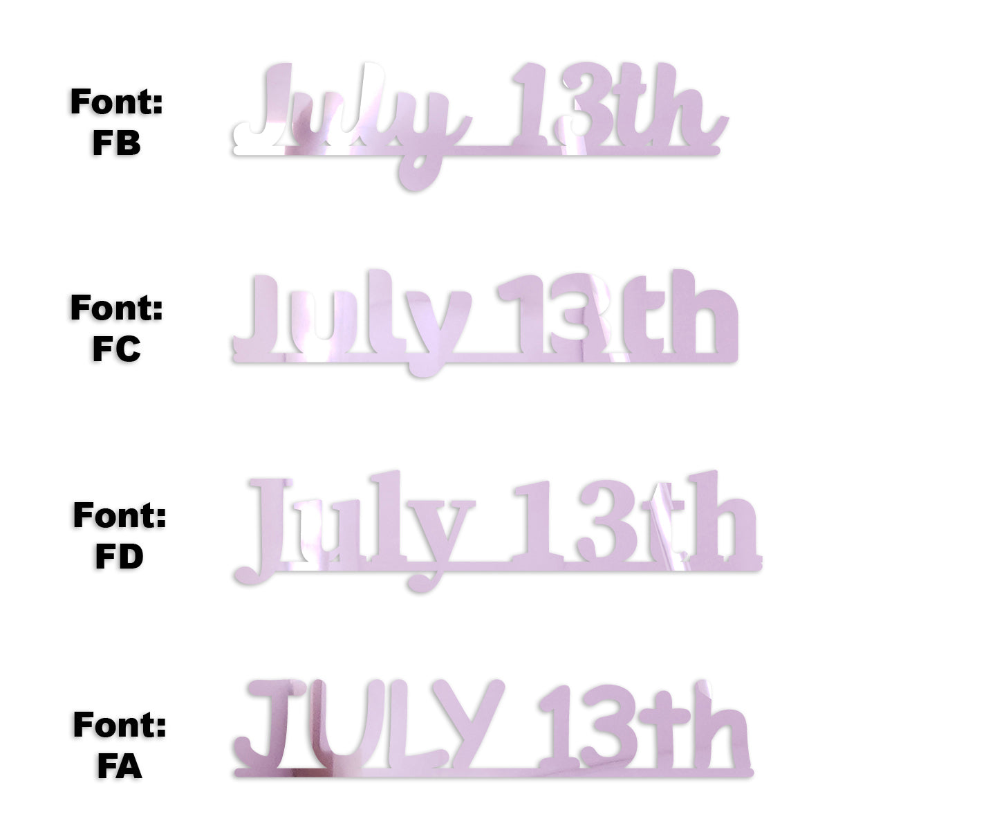 Custom-Fetti Date - JULY 13th Pink