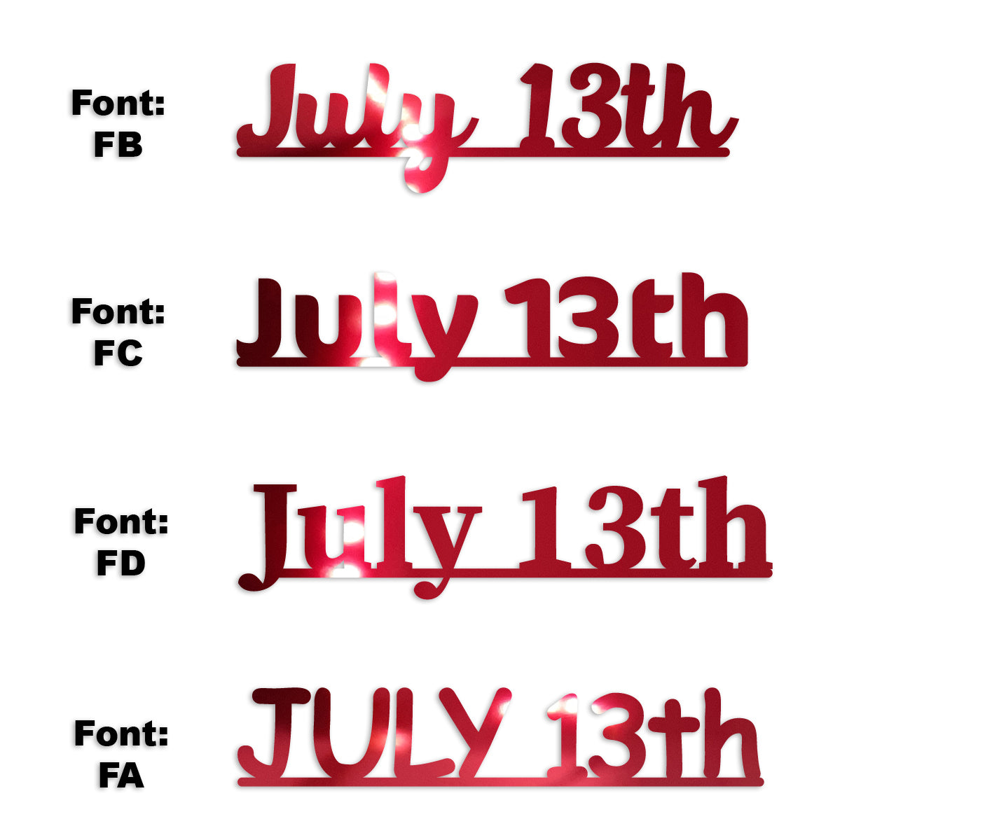 Custom-Fetti Date - JULY 13th Red