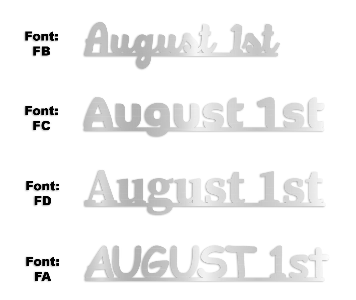 Custom-Fetti Date - AUGUST 1st Silver