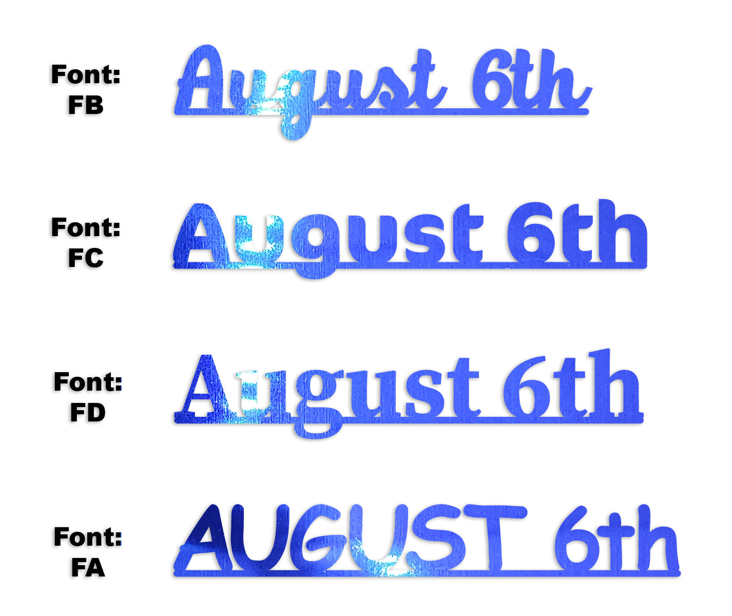 Custom-Fetti Date - AUGUST 6th Blue Royal