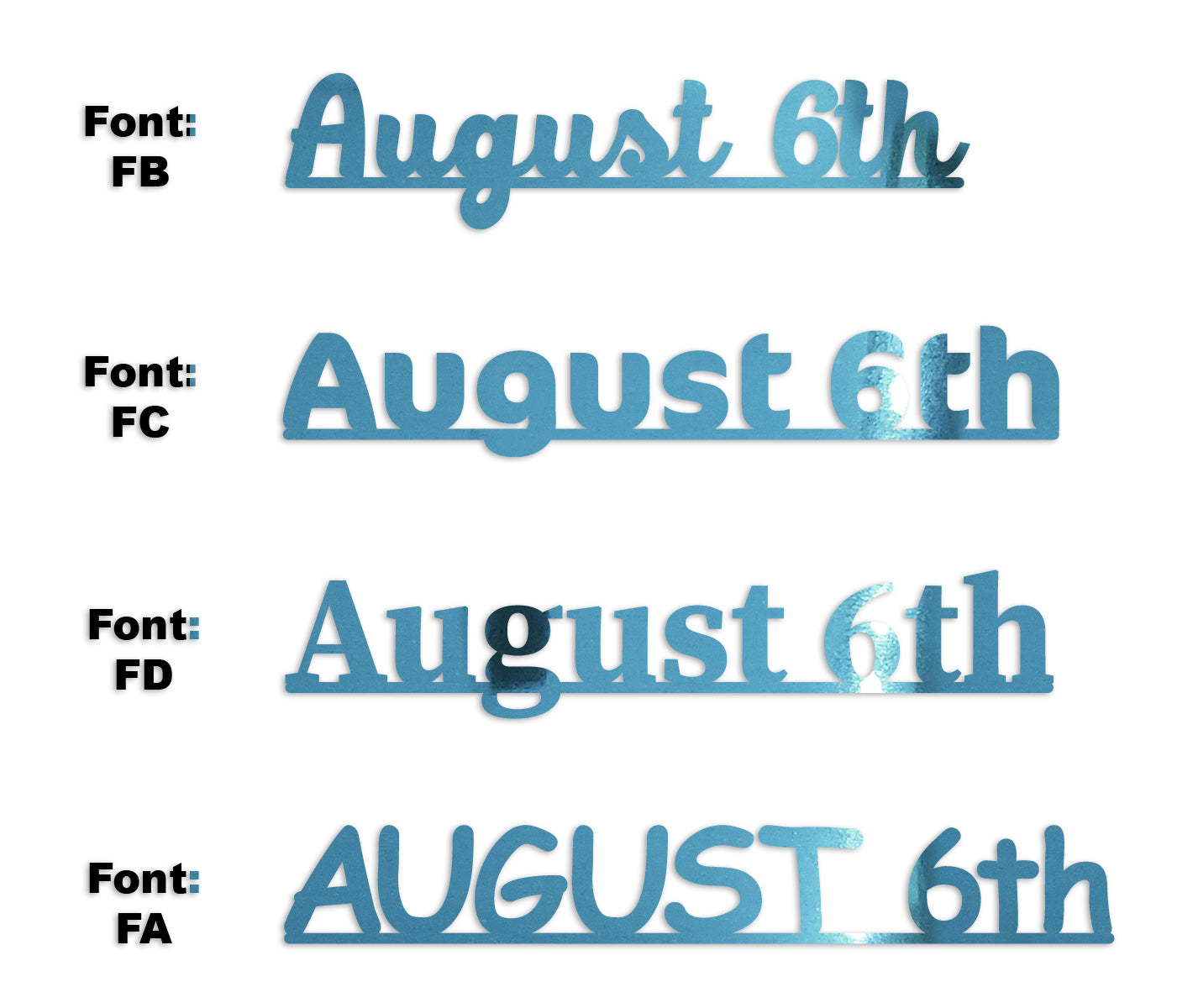 Custom-Fetti Date - AUGUST 6th Blue Sky