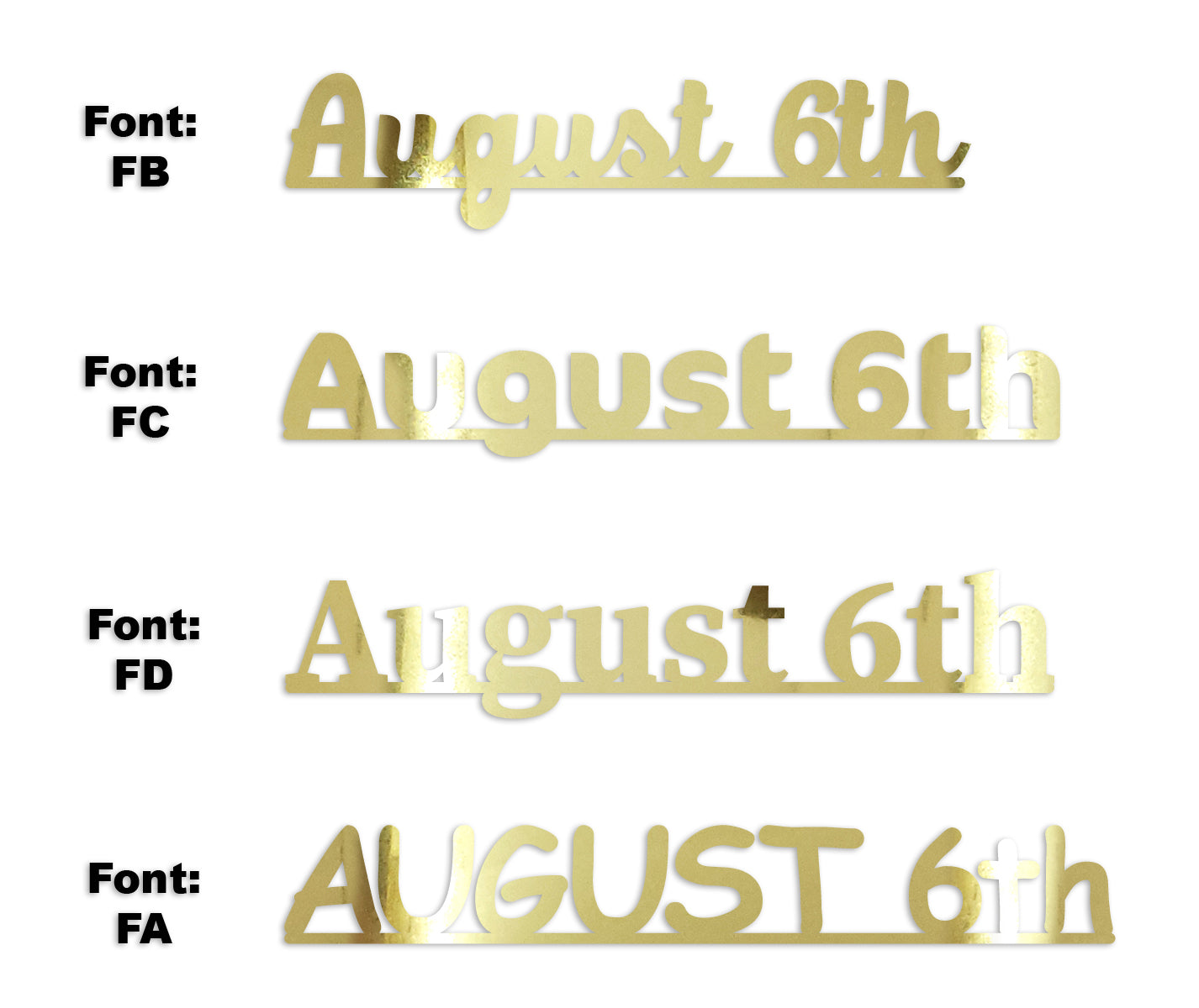 Custom-Fetti Date - AUGUST 6th Gold