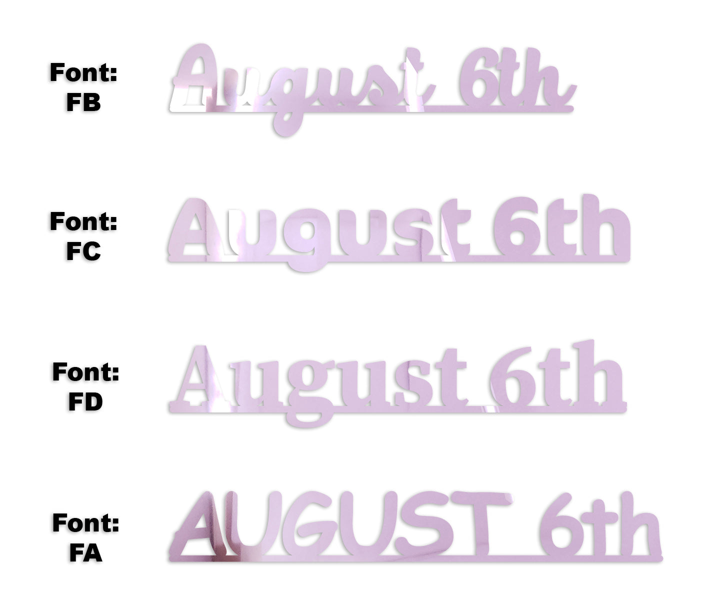 Custom-Fetti Date - AUGUST 6th Pink