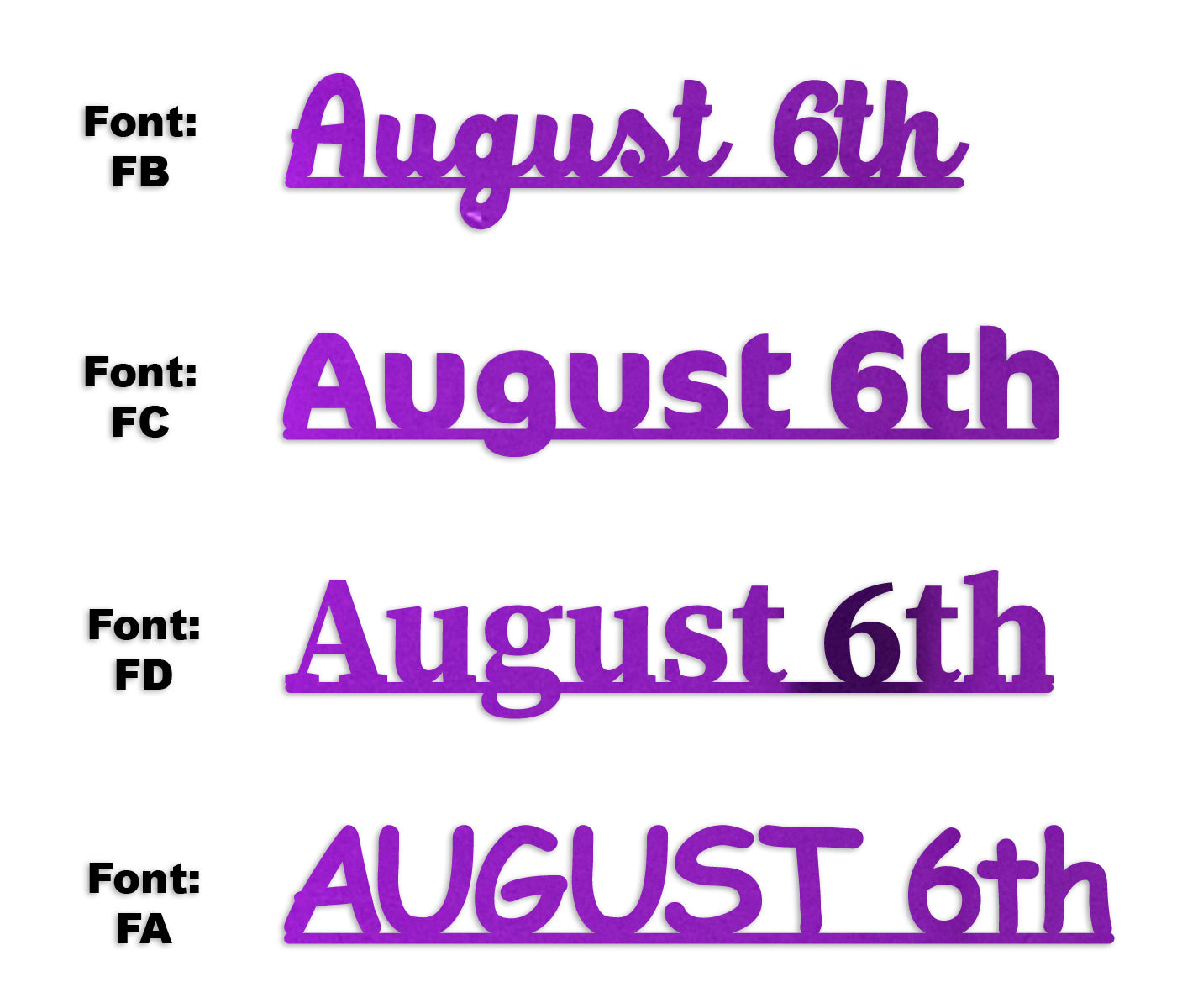 Custom-Fetti Date - AUGUST 6th Purple