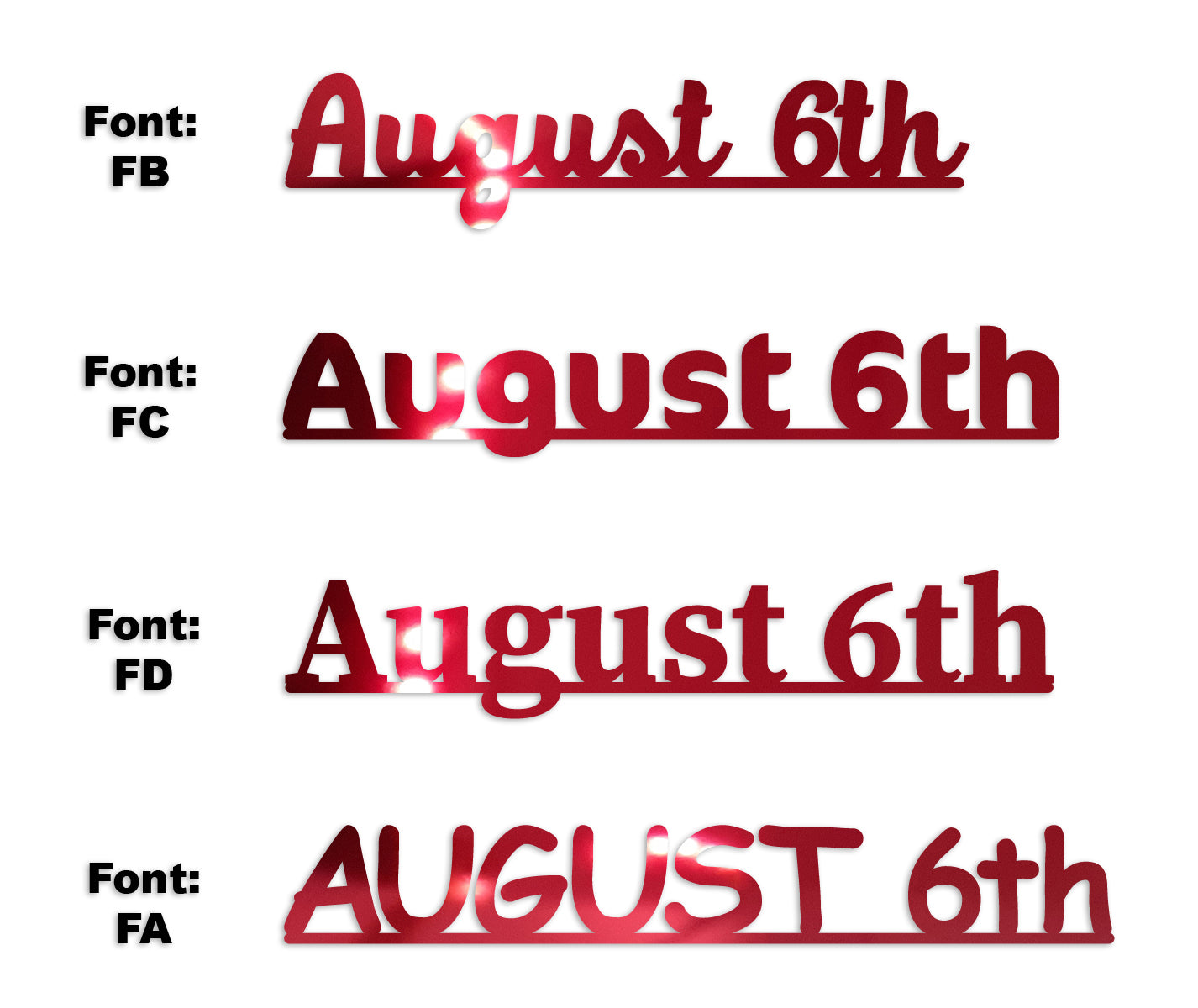 Custom-Fetti Date - AUGUST 6th Red