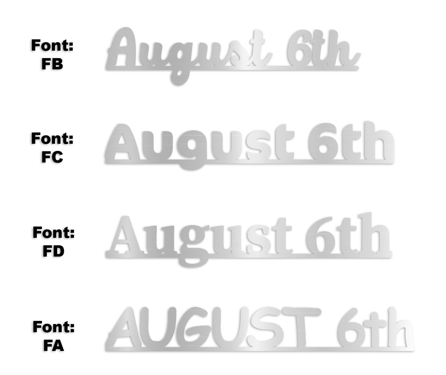 Custom-Fetti Date - AUGUST 6th Silver