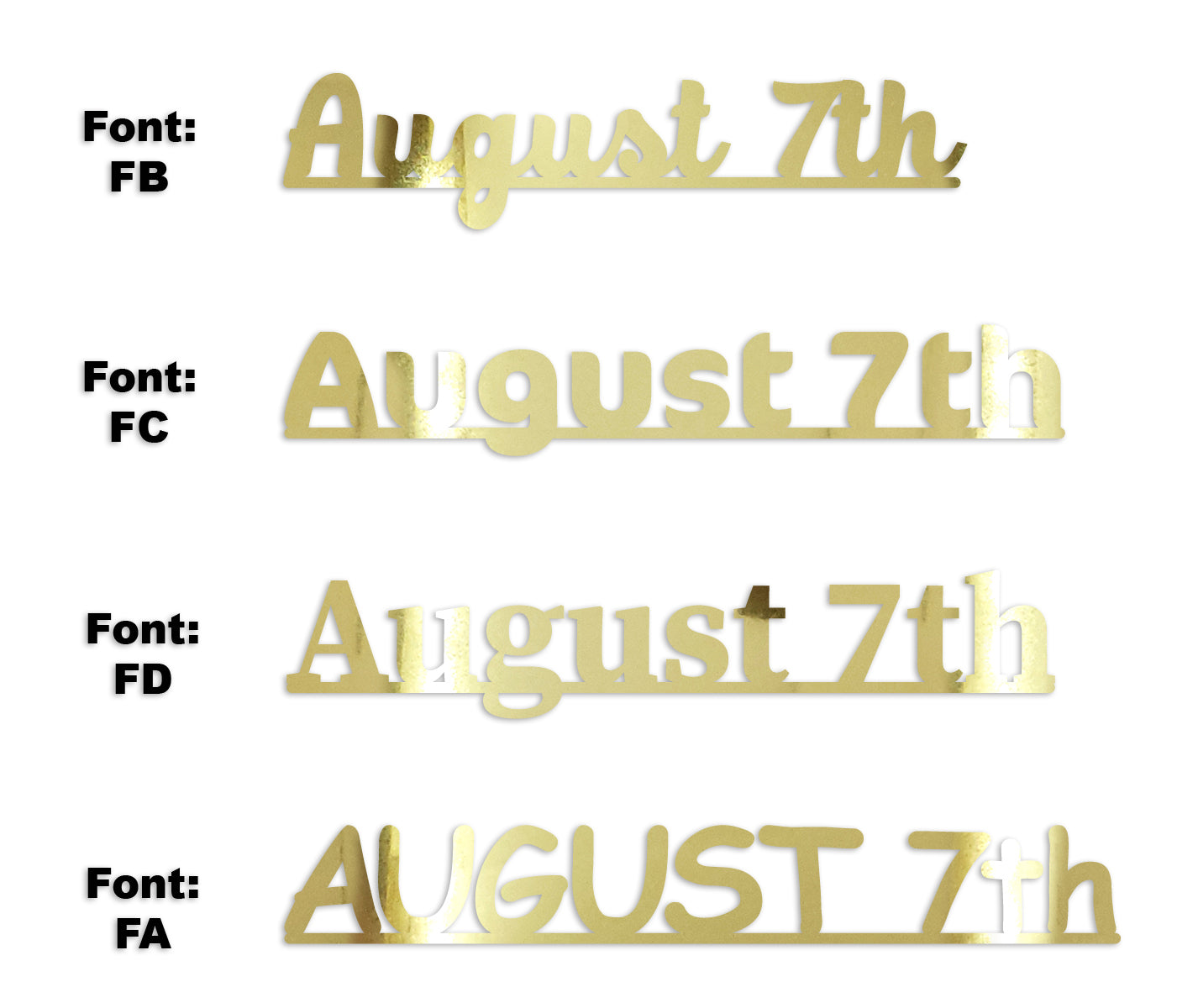 Custom-Fetti Date - AUGUST 7th Gold