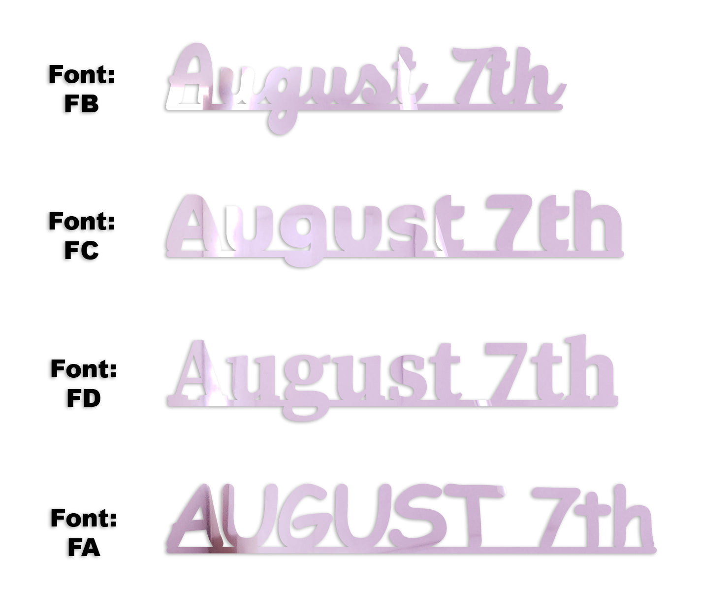 Custom-Fetti Date - AUGUST 7th Pink