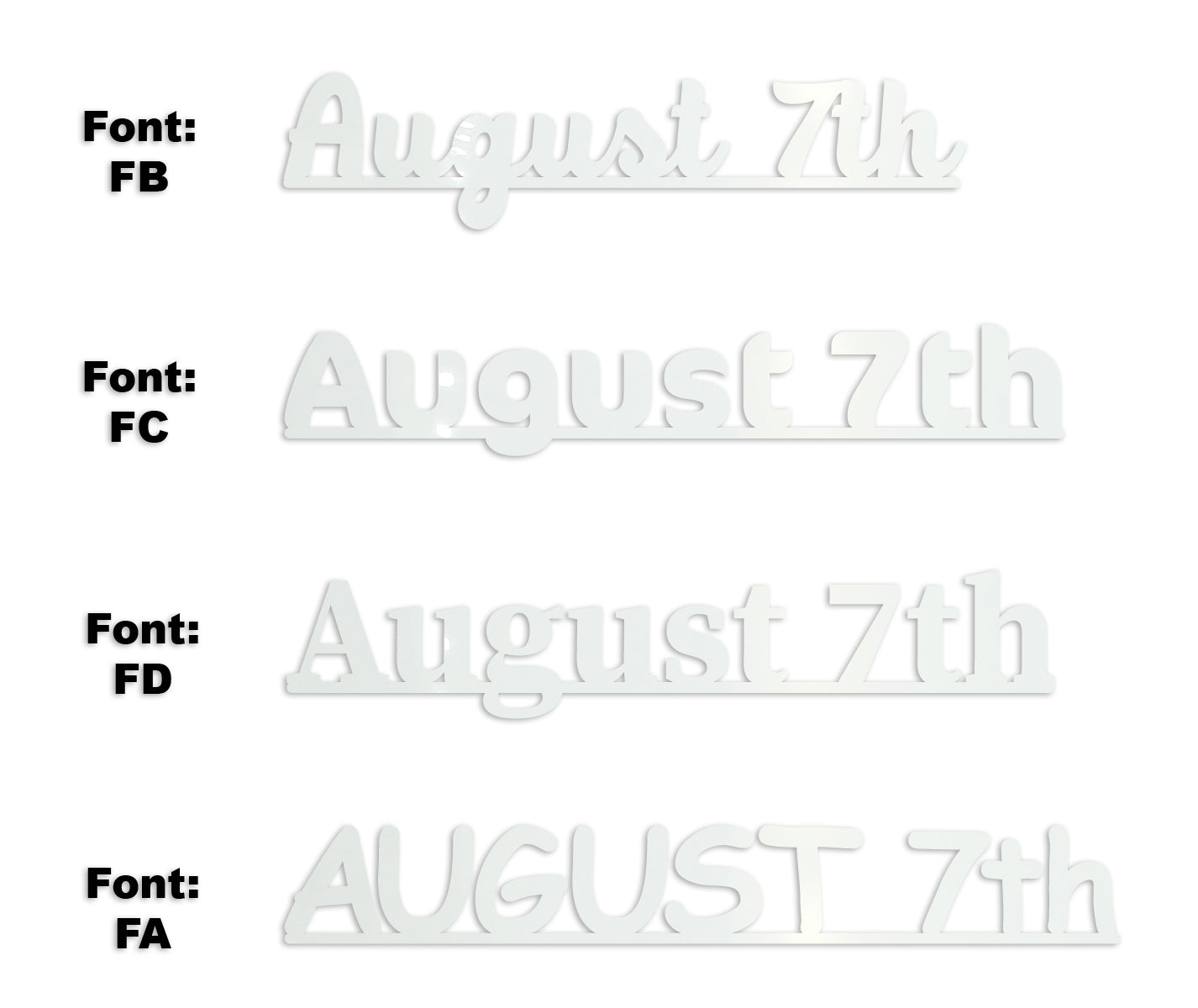 Custom-Fetti Date - AUGUST 7th White