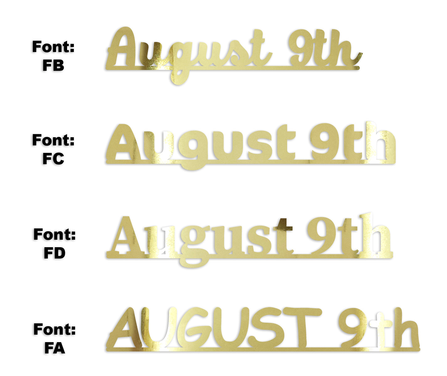 Custom-Fetti Date - AUGUST 9th Gold