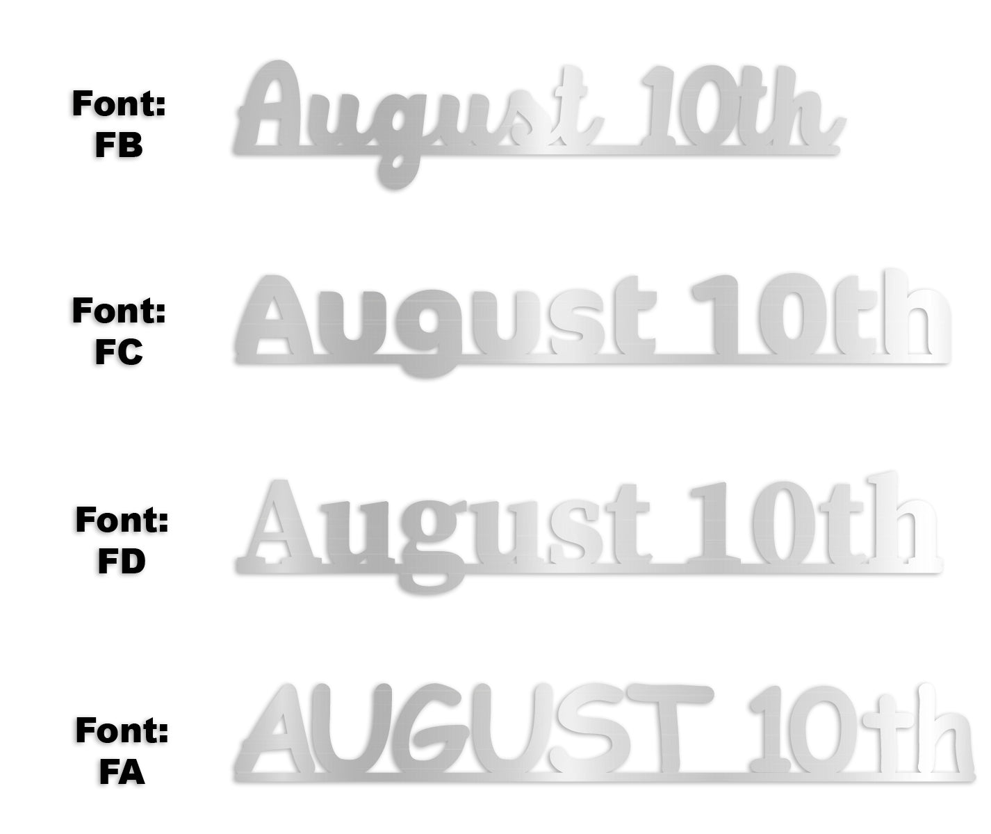 Custom-Fetti Date - AUGUST 10th Silver