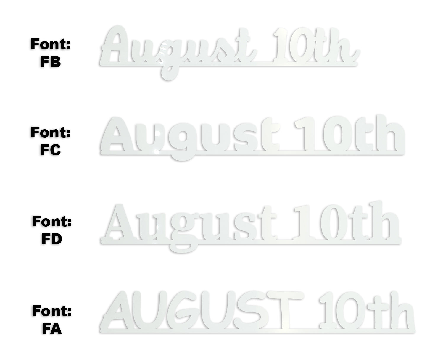 Custom-Fetti Date - AUGUST 10th White