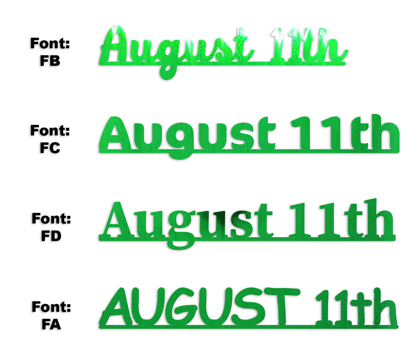 Custom-Fetti Date - AUGUST 11th Green