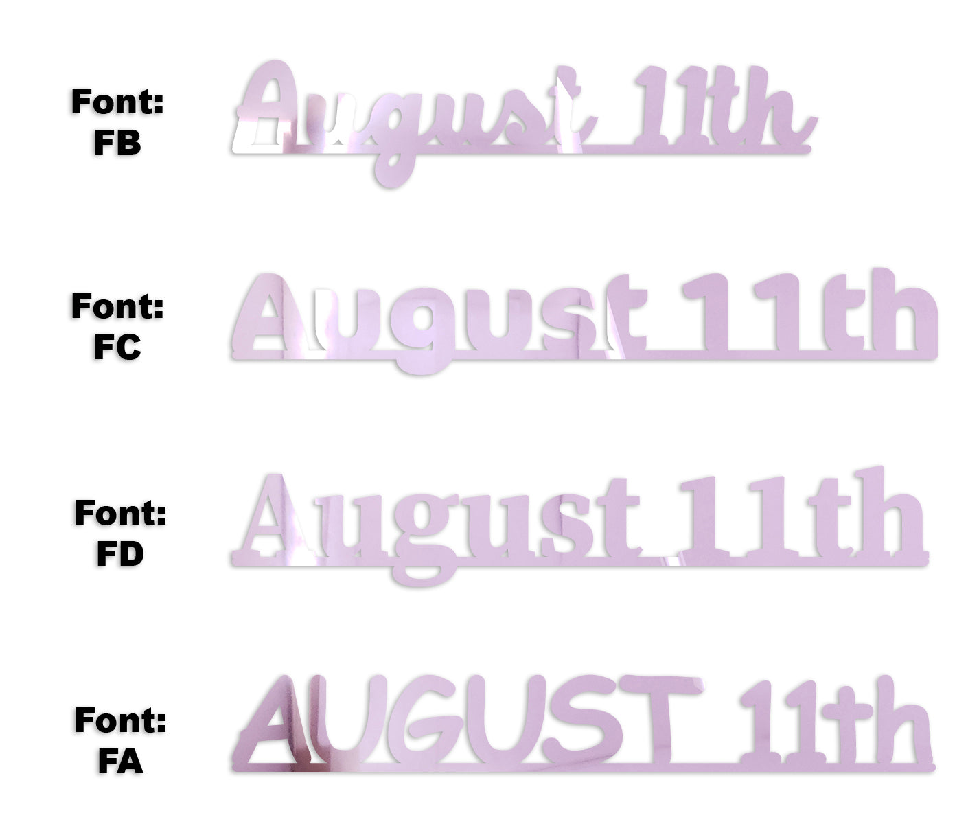 Custom-Fetti Date - AUGUST 11th Pink