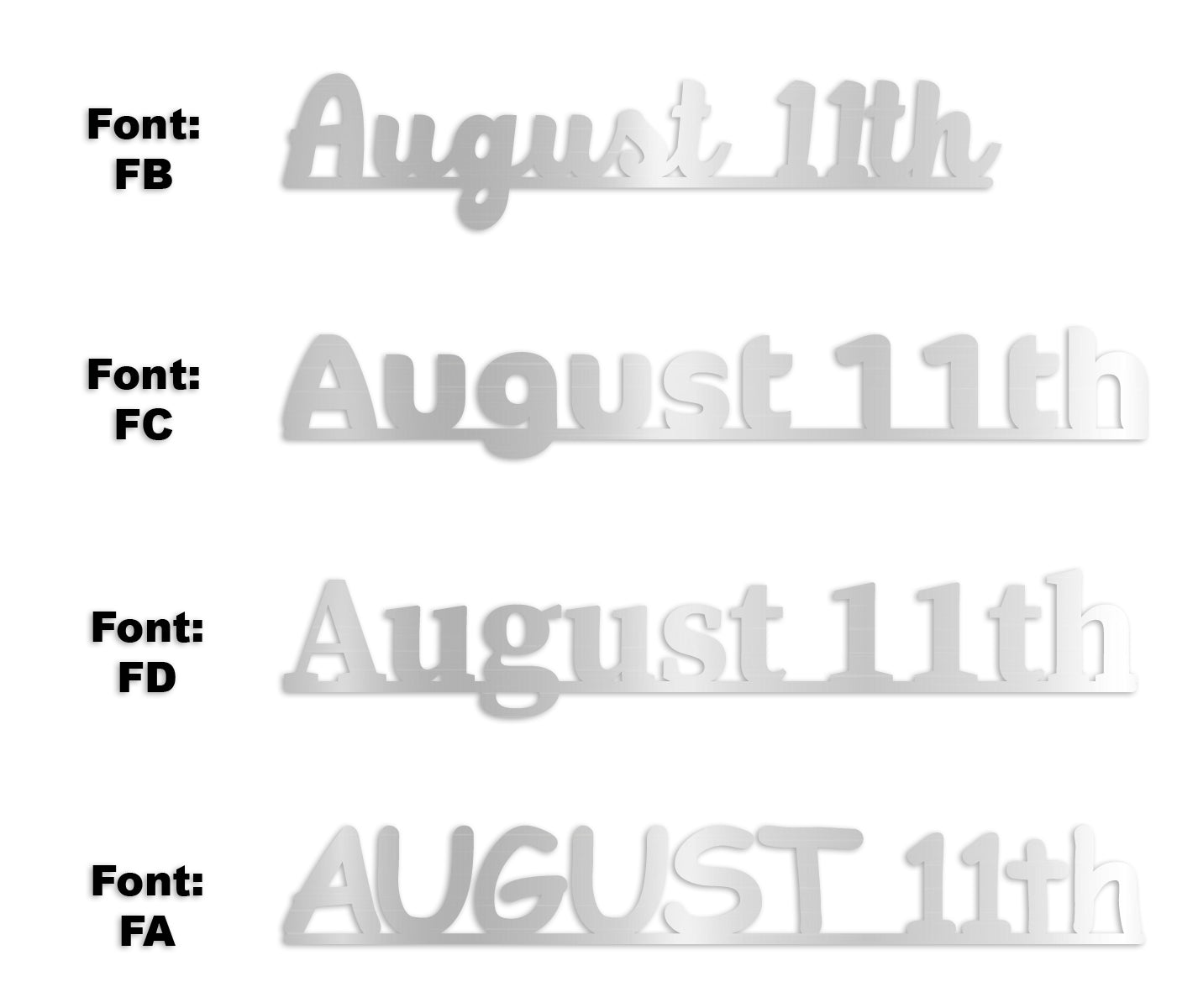 Custom-Fetti Date - AUGUST 11th Silver