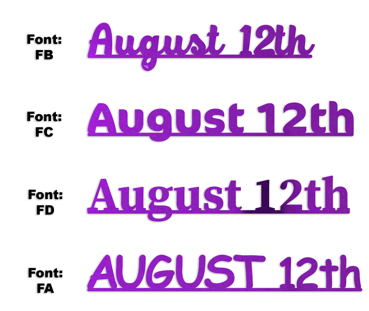 Custom-Fetti Date - AUGUST 12th Purple