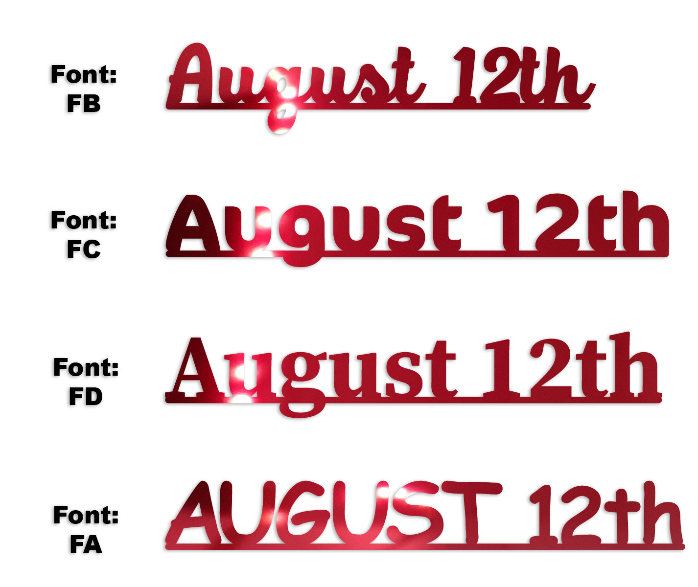 Custom-Fetti Date - AUGUST 12th Red