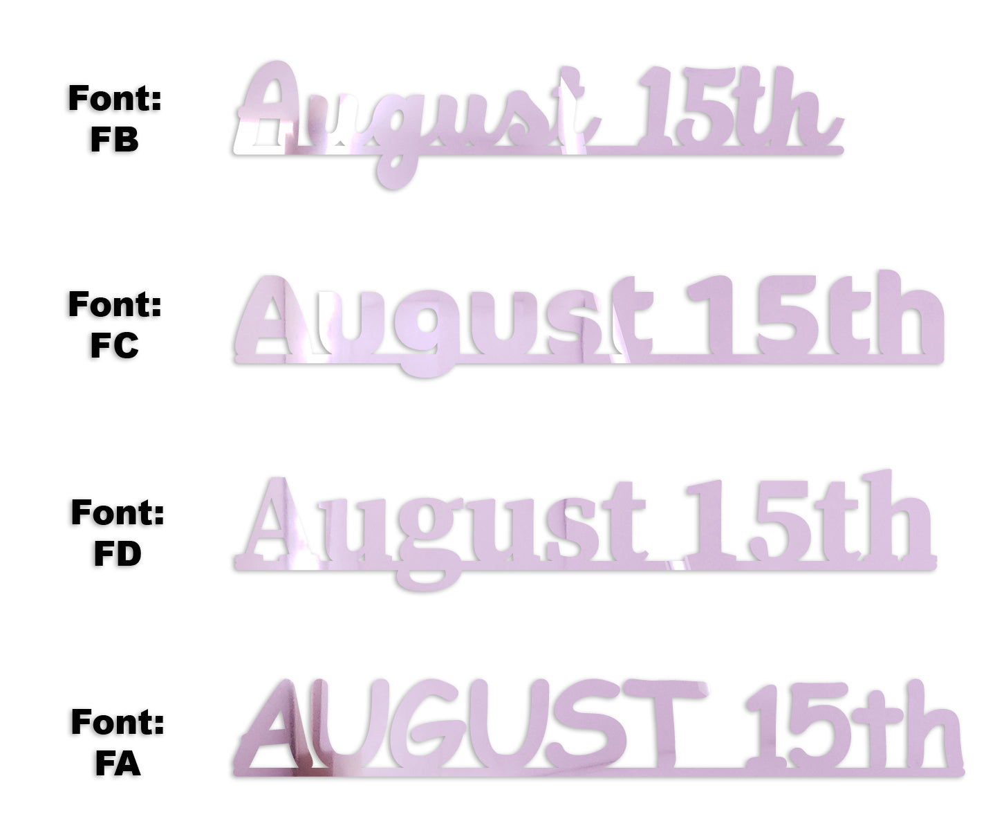 Custom-Fetti Date - AUGUST 15th Pink