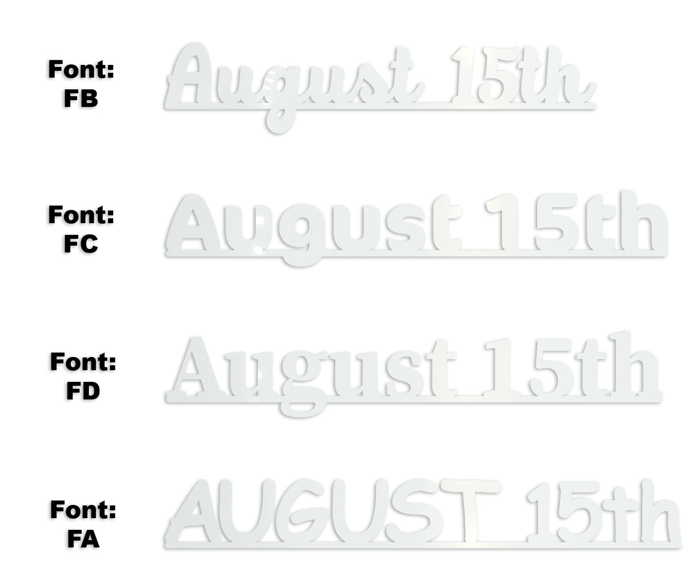 Custom-Fetti Date - AUGUST 15th White