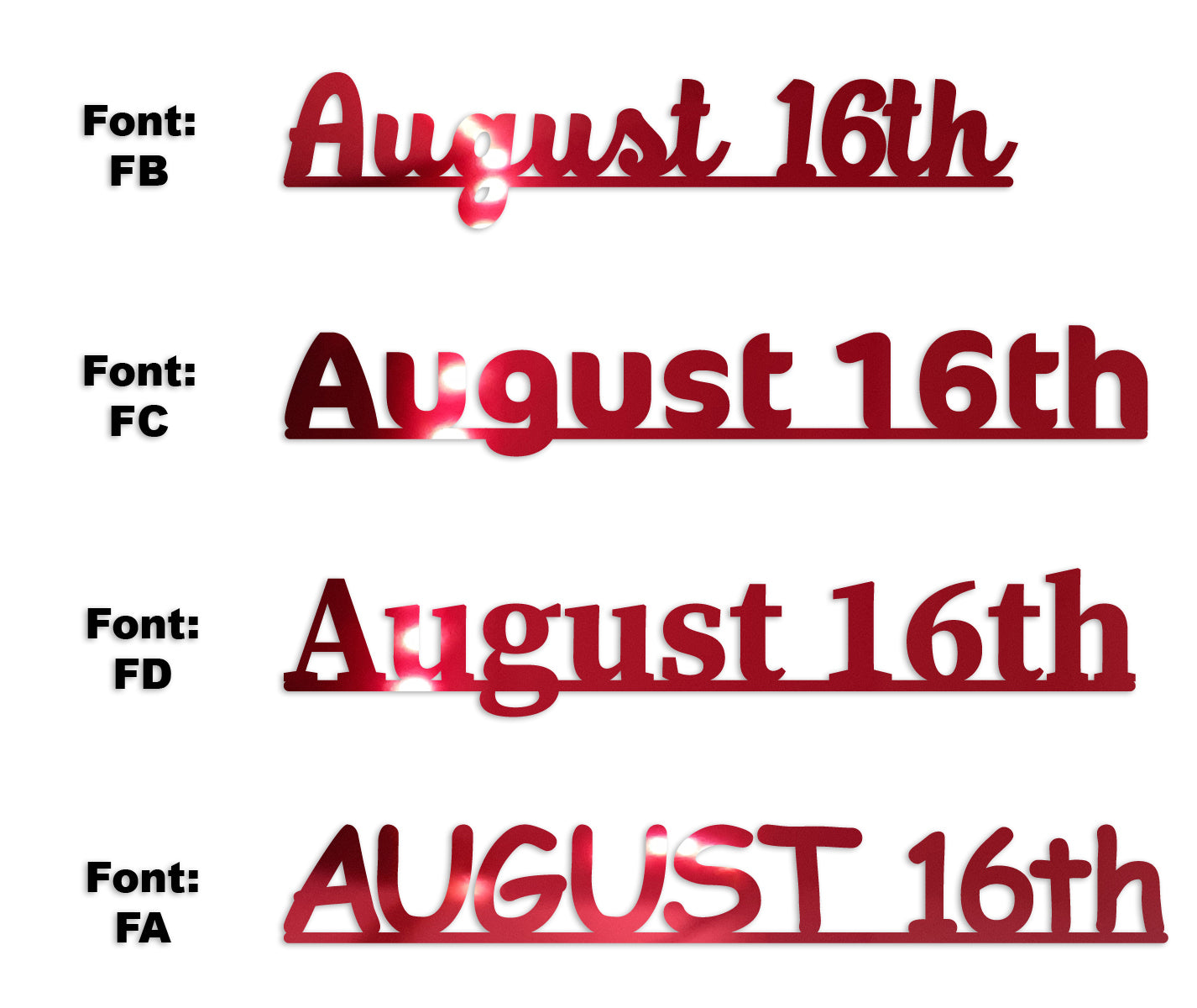 Custom-Fetti Date - AUGUST 16th Red