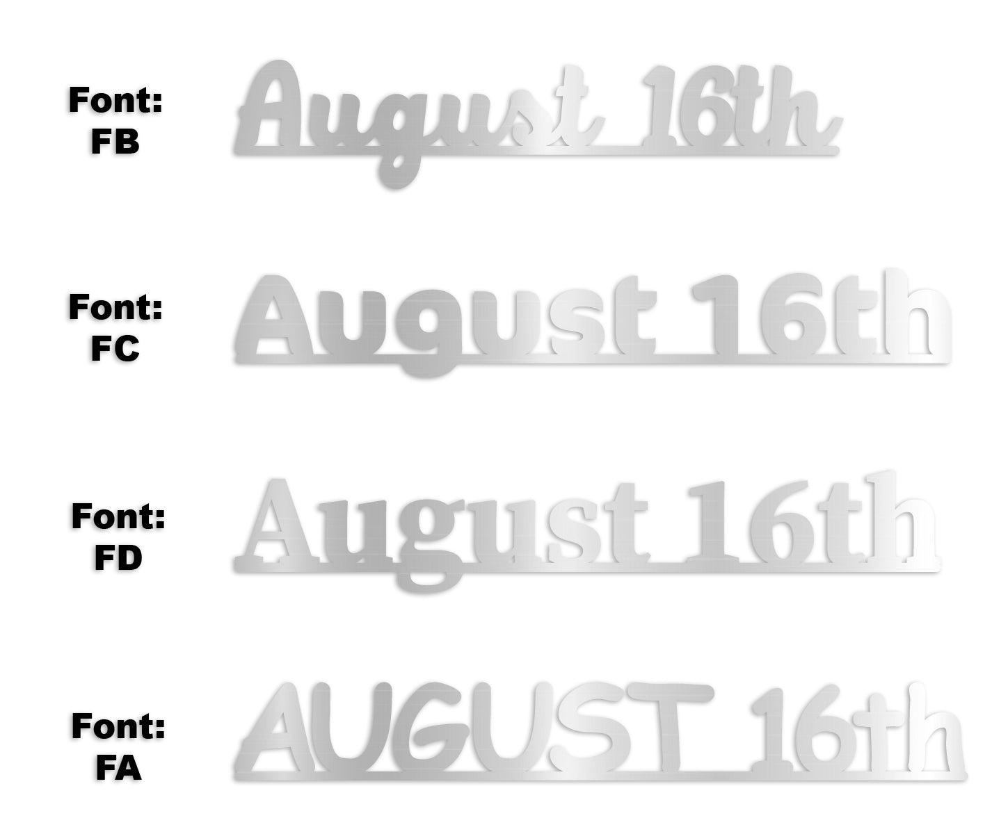 Custom-Fetti Date - AUGUST 16th Silver