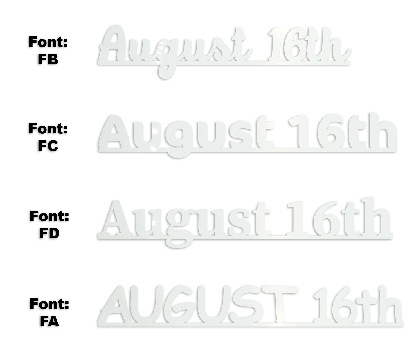 Custom-Fetti Date - AUGUST 16th White