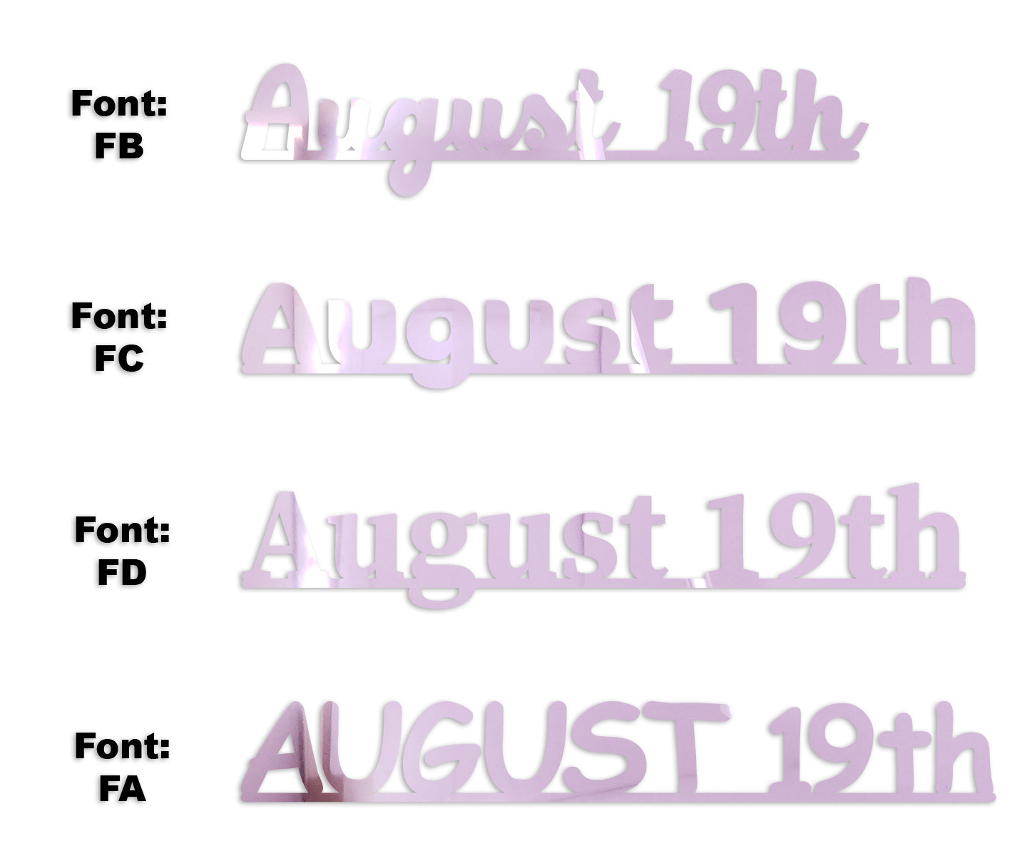 Custom-Fetti Date - AUGUST 19th Pink