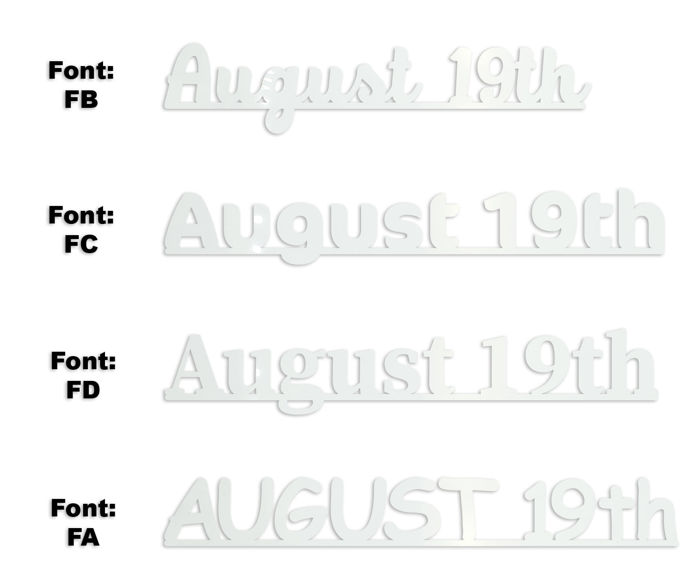 Custom-Fetti Date - AUGUST 19th White