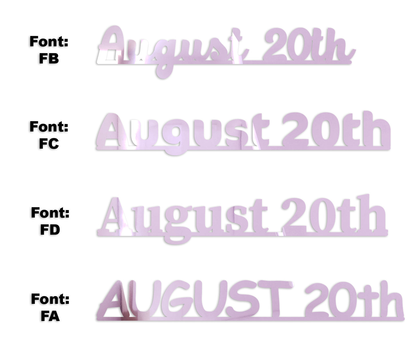 Custom-Fetti Date - AUGUST 20th Pink