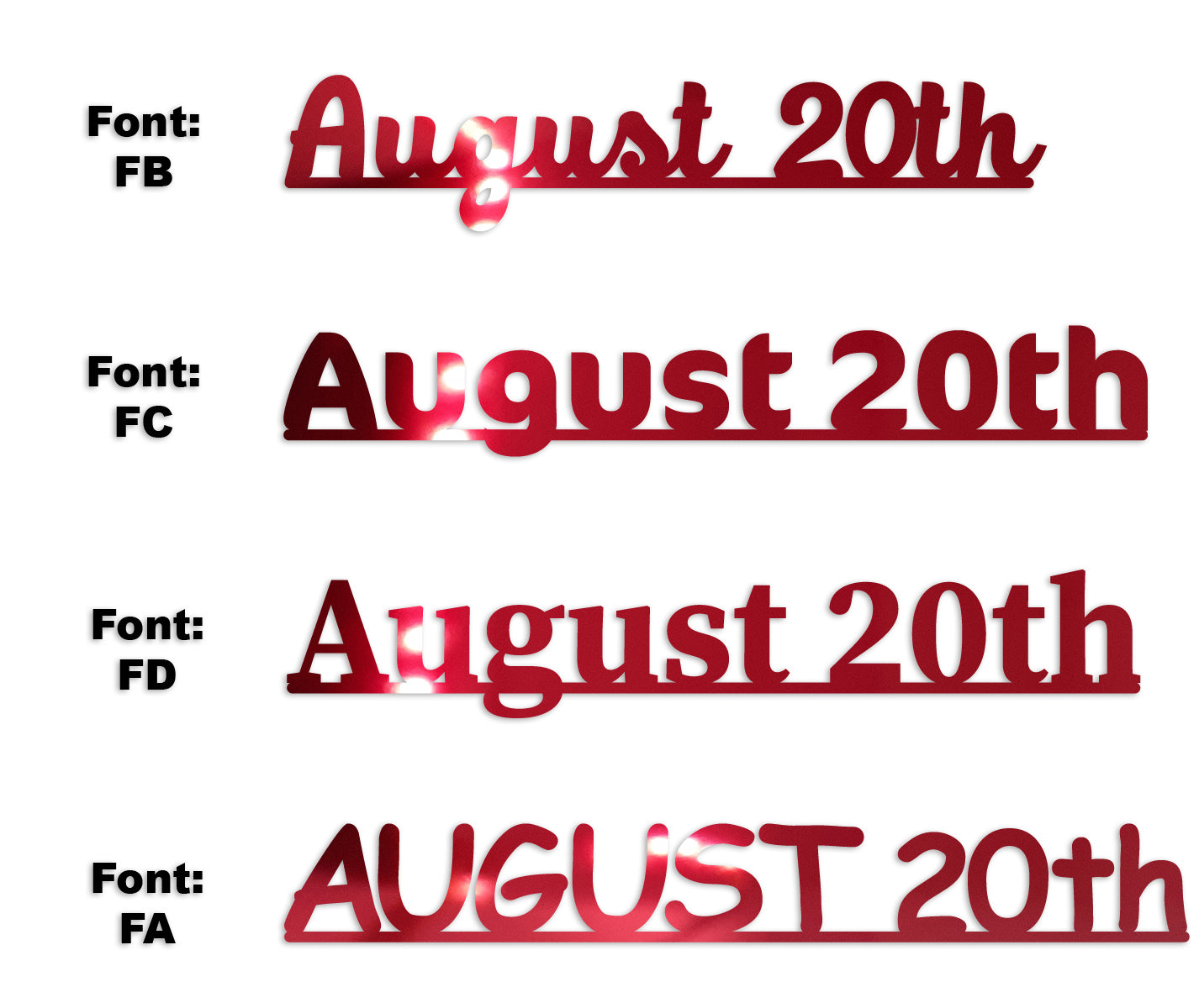 Custom-Fetti Date - AUGUST 20th Red