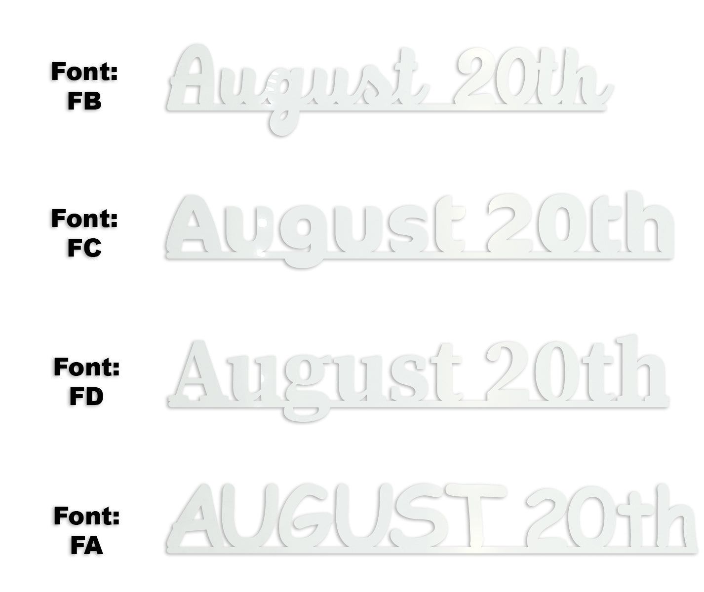 Custom-Fetti Date - AUGUST 20th White