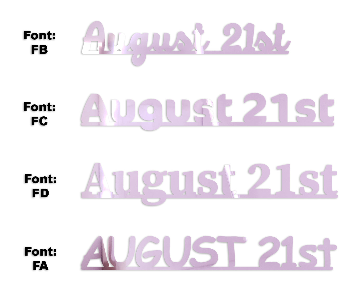 Custom-Fetti Date - AUGUST 21st Pink