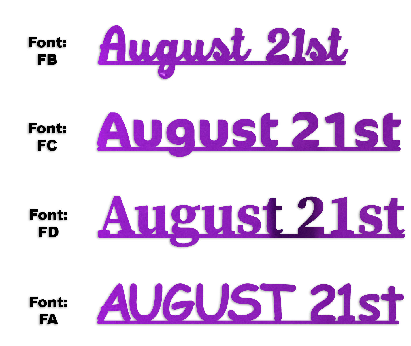 Custom-Fetti Date - AUGUST 21st Purple