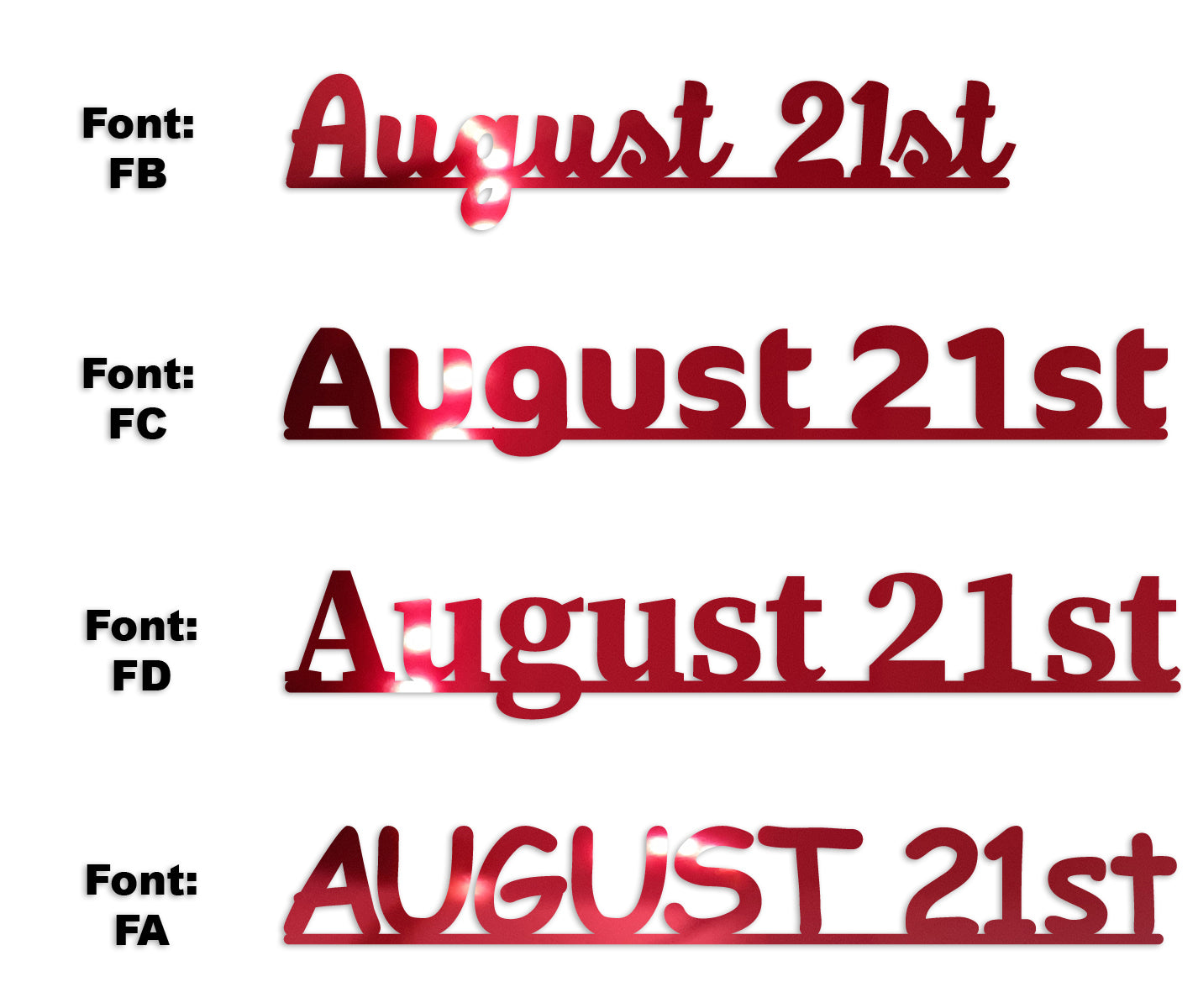 Custom-Fetti Date - AUGUST 21st Red