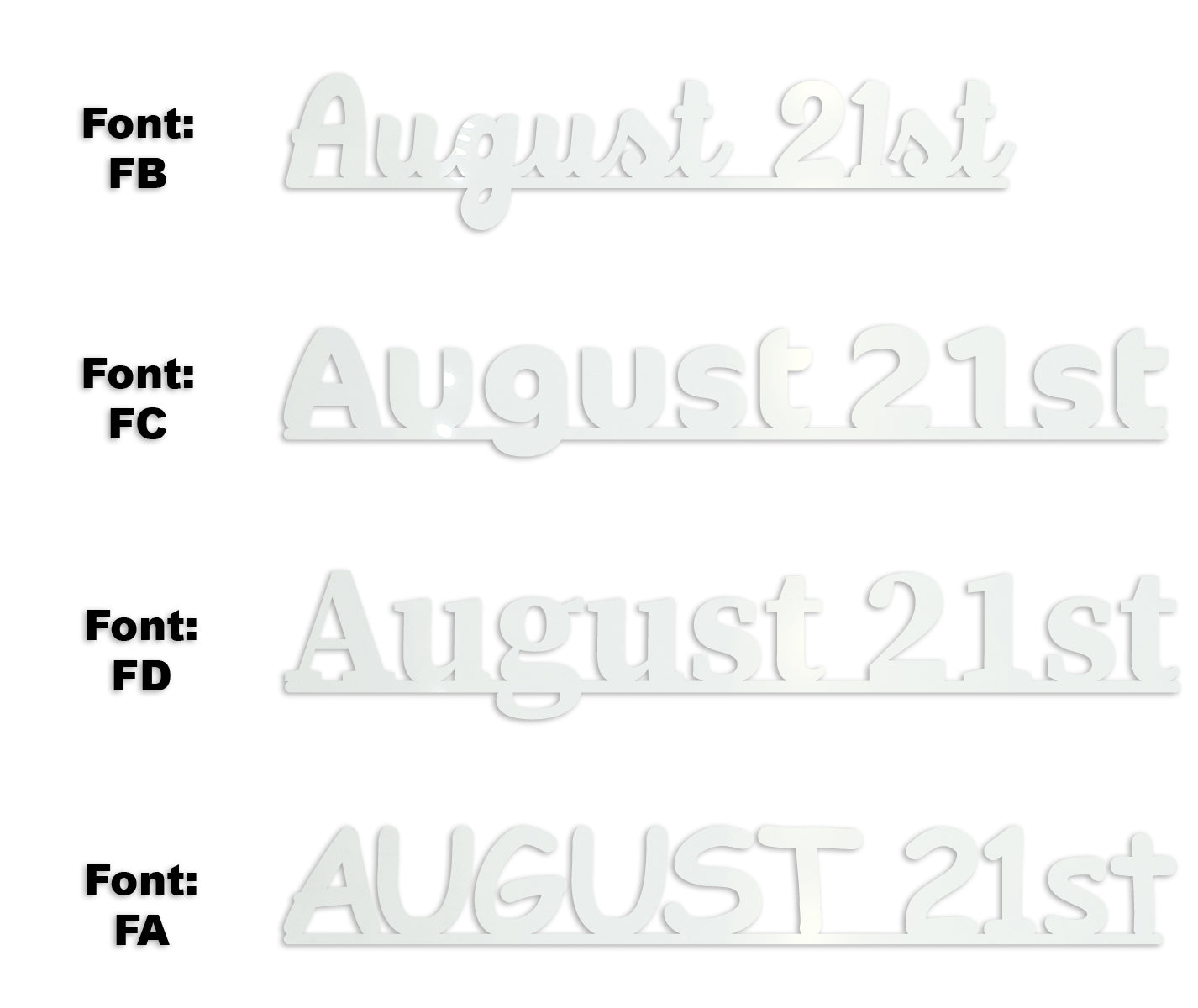 Custom-Fetti Date - AUGUST 21st White