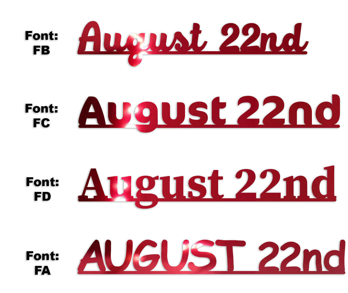 Custom-Fetti Date - AUGUST 22nd Red