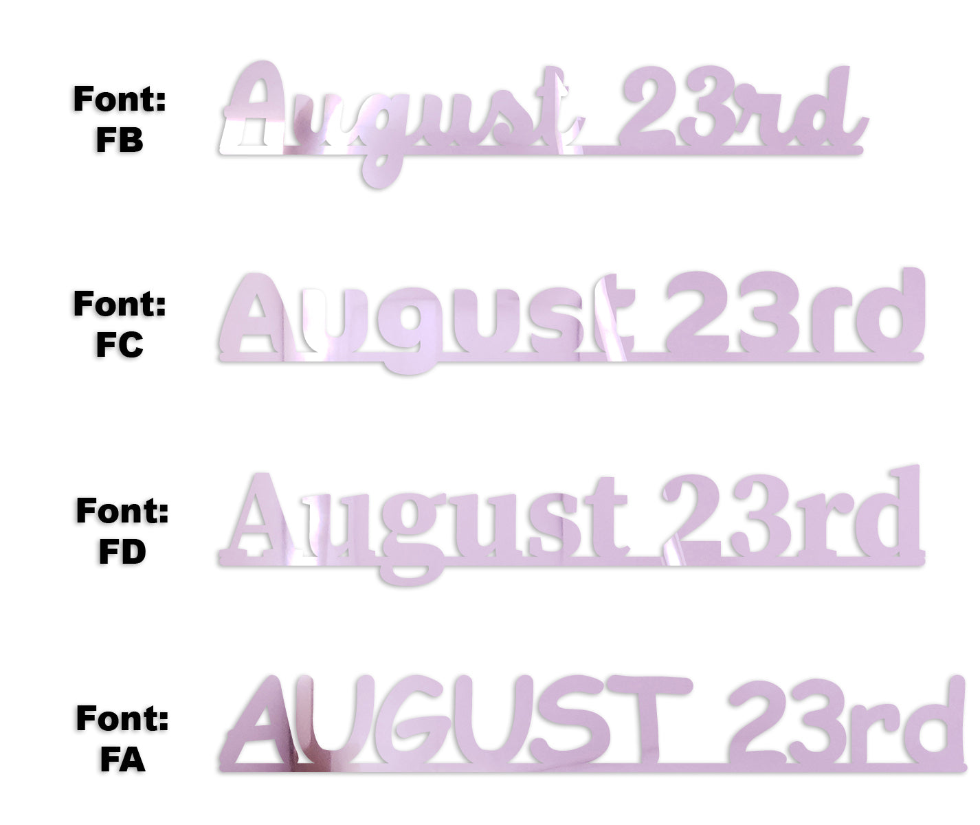 Custom-Fetti Date - AUGUST 23rd Pink