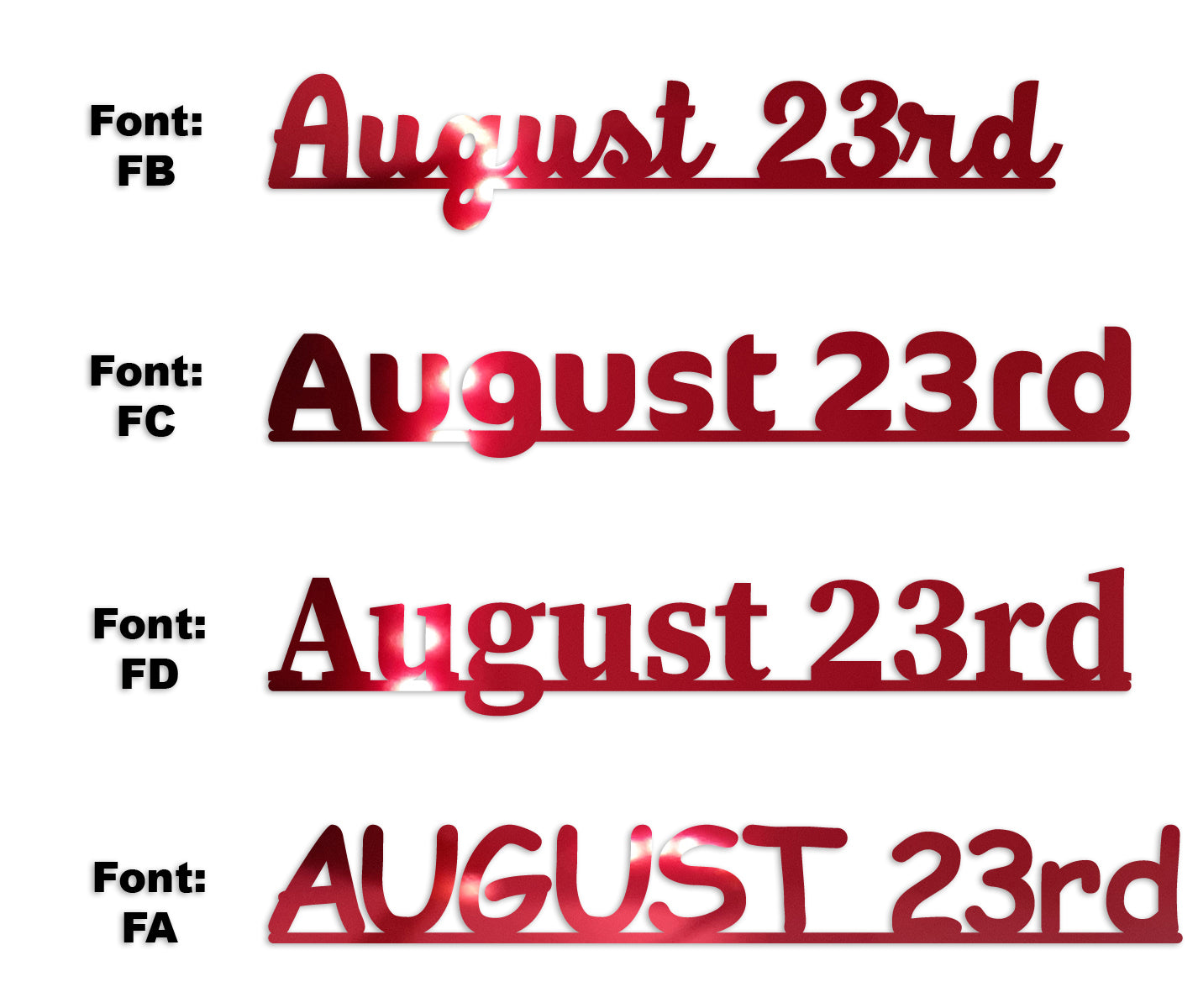 Custom-Fetti Date - AUGUST 23rd Red